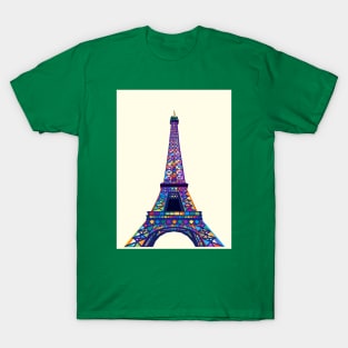 Eiffel Tower Wpap Art T-Shirt